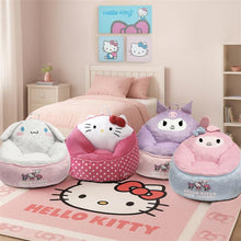 Kids' compressed foam bean bag chairs with Hello Kitty and Friends designs