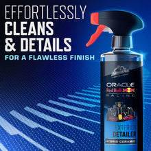 Dark-blue exterior detailer spray bottle with red-and-black trigger nozzle