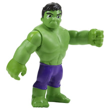 Hulk-style green superhero action figure with purple shorts, one arm extended