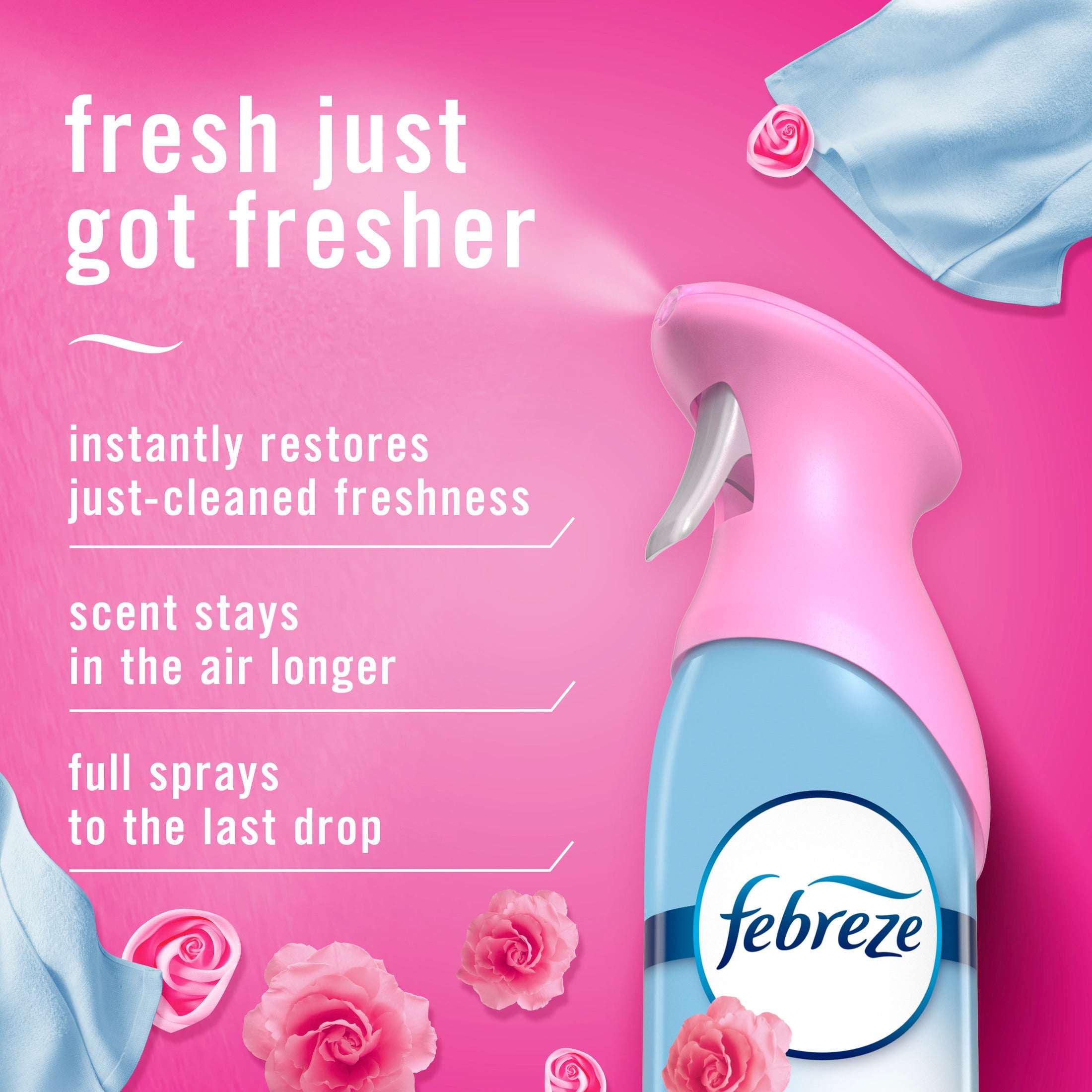 Febreze Air Mist Air Freshener Spray, Downy April Fresh, 8.1oz, 2 Count
