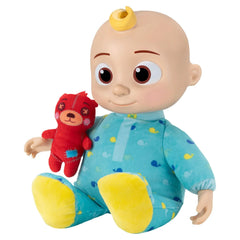 CoComelon Musical Bedtime JJ 12 inch Doll - Soft Plush Body – Includes Feature Plush and Small Teddy Bear Plush