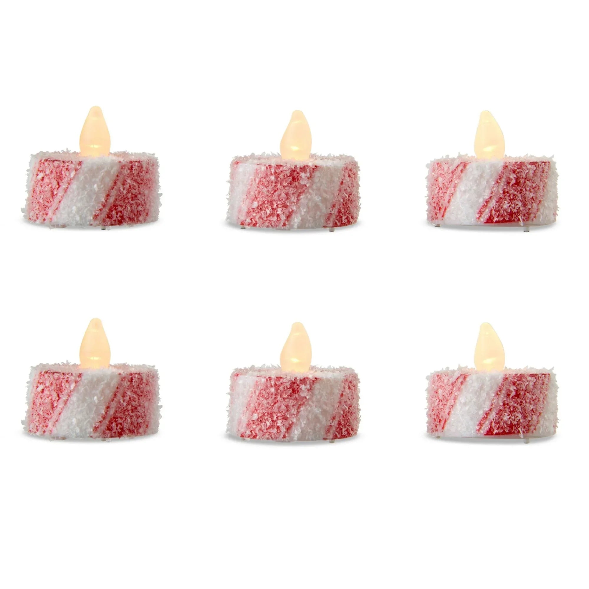 LED Flameless Tealight Candy Christmas Candles, Multicolor, 6 Count, by Holiday Time - USA MEGA SHOP