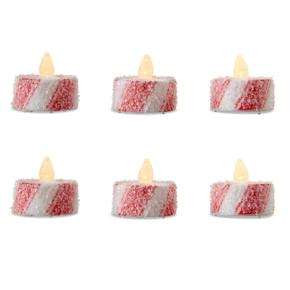 LED Flameless Tealight Candy Christmas Candles, Multicolor, 6 Count, by Holiday Time - USA MEGA SHOP