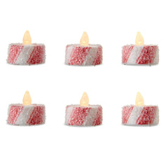 LED Flameless Tealight Candy Christmas Candles, Multicolor, 6 Count, by Holiday Time - USA MEGA SHOP