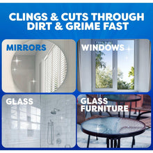 Windex Fast Shine Foam glass cleaner product panel highlighting mirrors and windows cleaning.