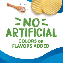 No artificial flavors/colors added label with potato chips and wooden salt spoon