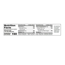 Nutrition facts panel for rice with calories and daily value percentages.
