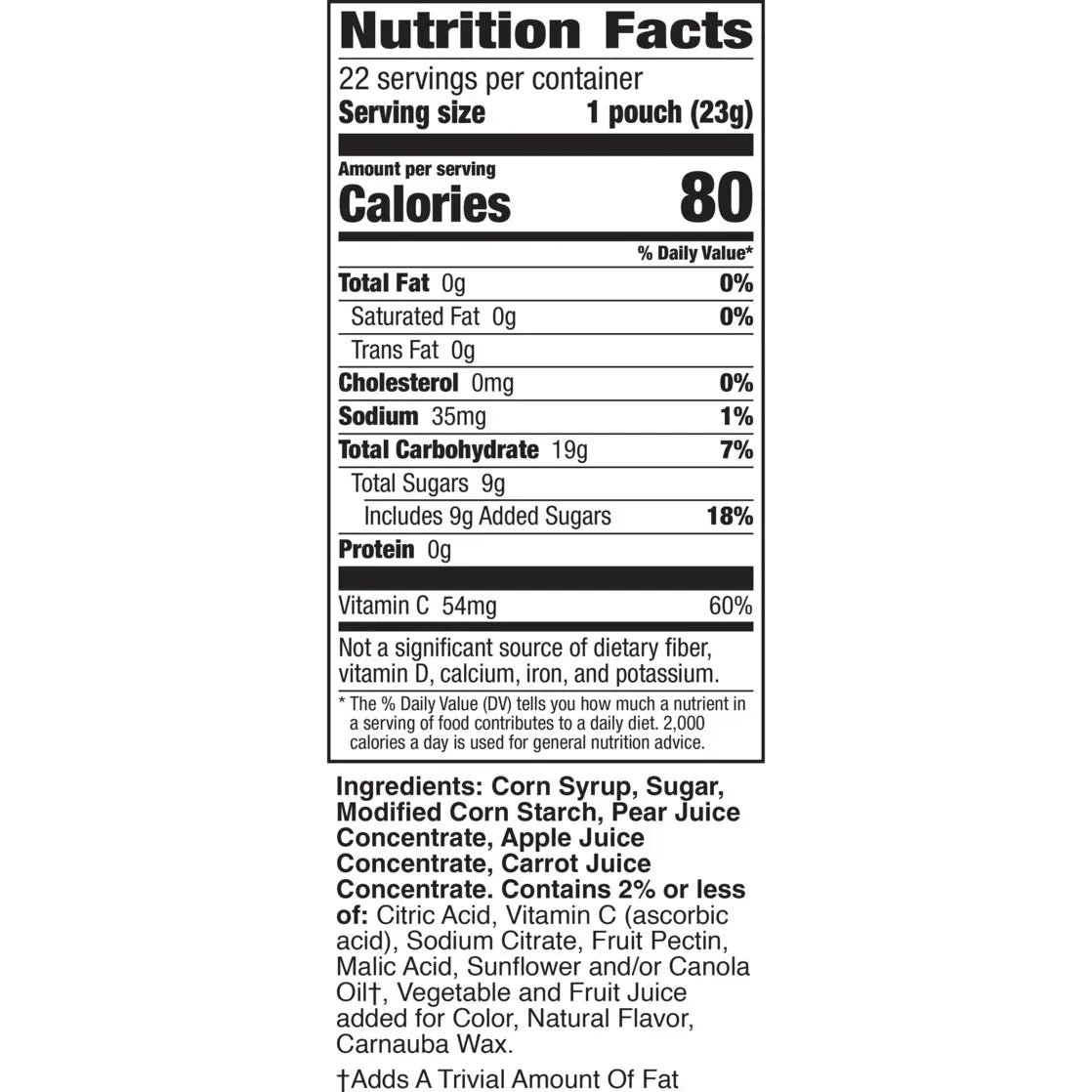 Mott's Fruit Flavored Snacks, Assorted Fruit, Gluten Free, Value Pack, 22 Pouches, 17.6 oz
