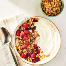 Granola bowl with berries and creamy yogurt