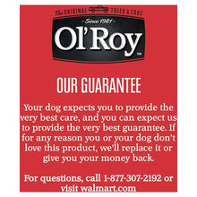 Ol' Roy our guarantee panel for wet dog food can