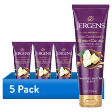 Jergens deep conditioning body butter lotion 5-pack, purple tubes with whipped butter blend