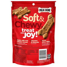 Soft & Chewy dog treat pouch with bone-shaped treats and joy message