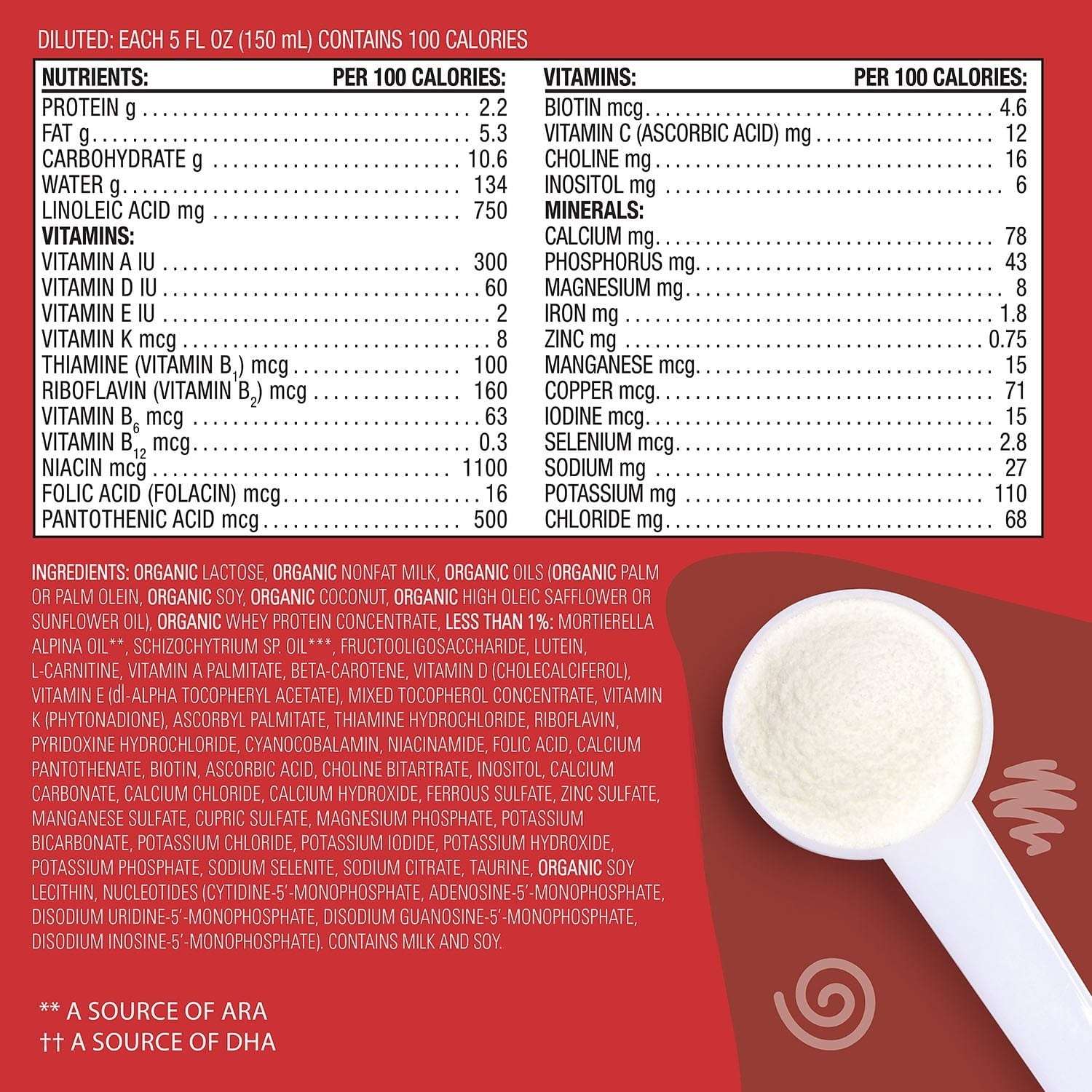 Earth's Best Organic Dairy Baby Formula with Iron, 21 oz., 2 ct.
