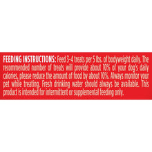 Milk-Bone soft & chewy mini dog treats feeding instructions text panel