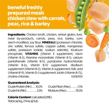 Purina Beneful chicken stew ingredients and guaranteed analysis panel