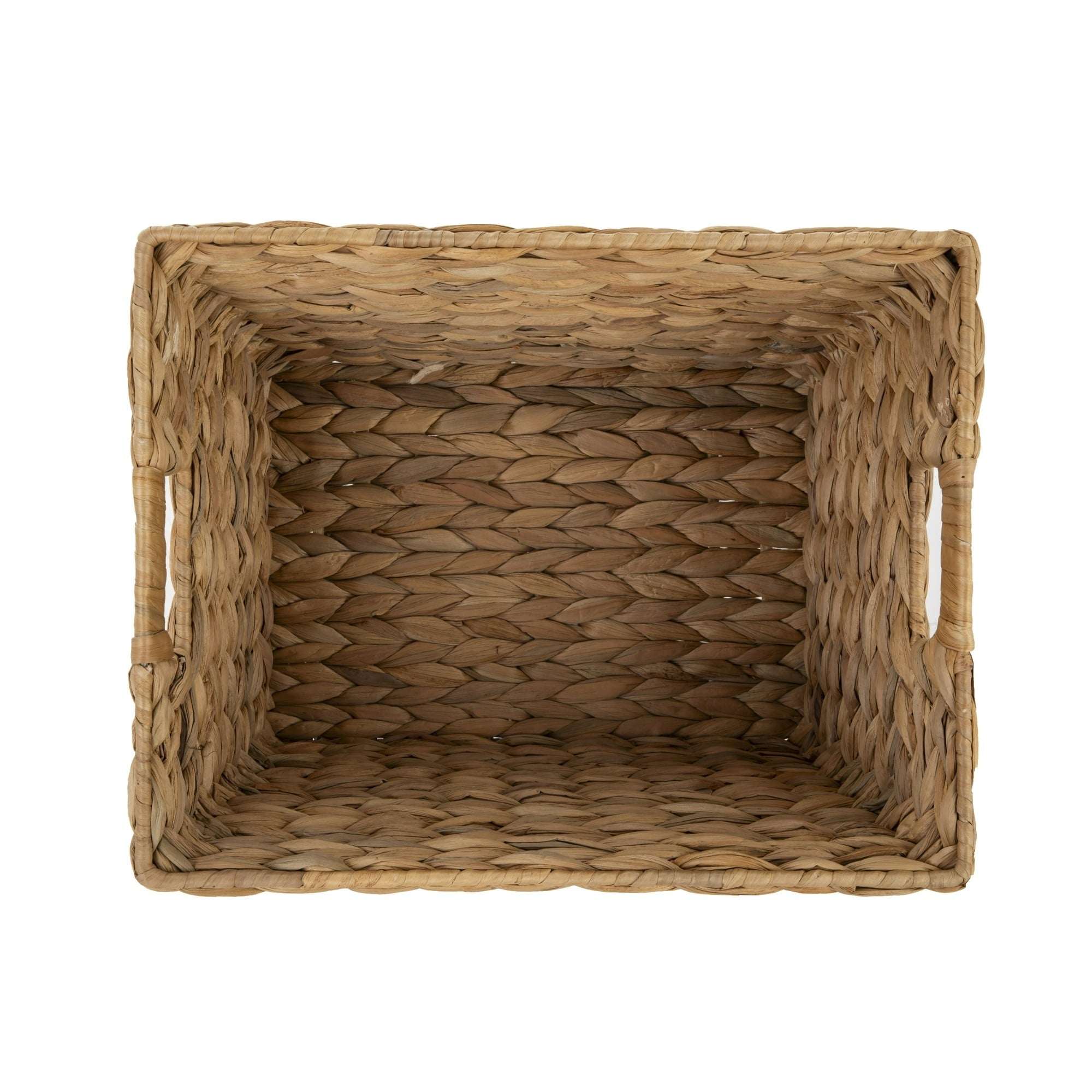 Better Homes & Gardens Extra Large Natural Woven Water Hyacinth Boat Decorative Storage Basket, (extra large 19 in x 17 in x 14 in) & (large 14 in x 11 in x 8.5 in)