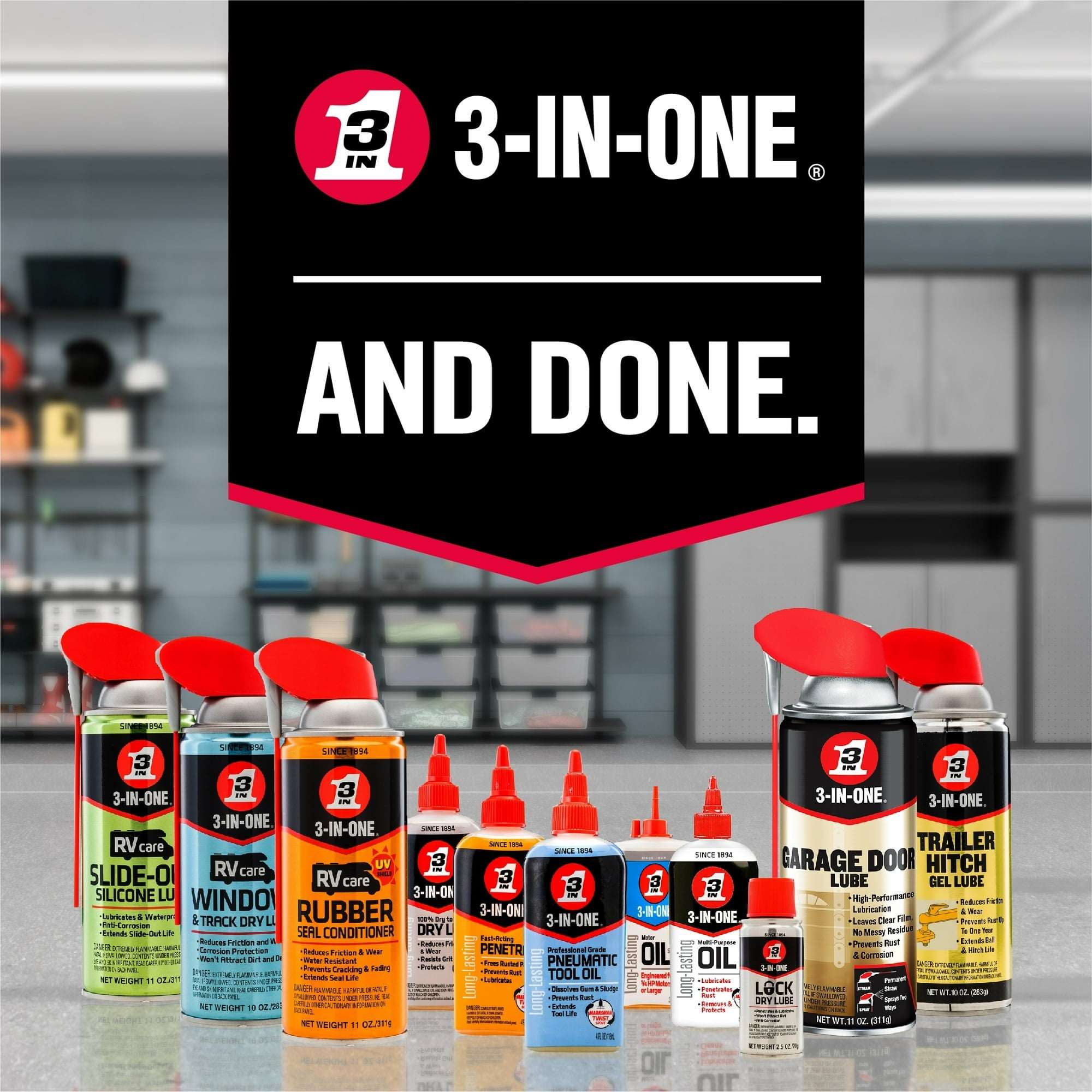 3-IN-ONE RVcare Slide-Out Silicone Lubricant Spray, 11 oz Can