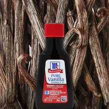 McCormick Pure Vanilla Extract bottle with vanilla beans