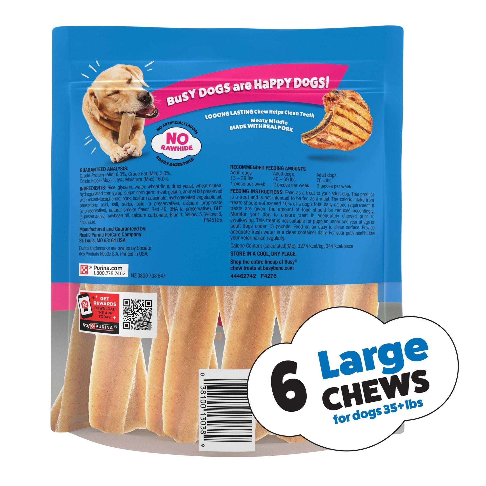 Purina Busy Bone Original Chew Large Dog Chew Treats, 21 oz.