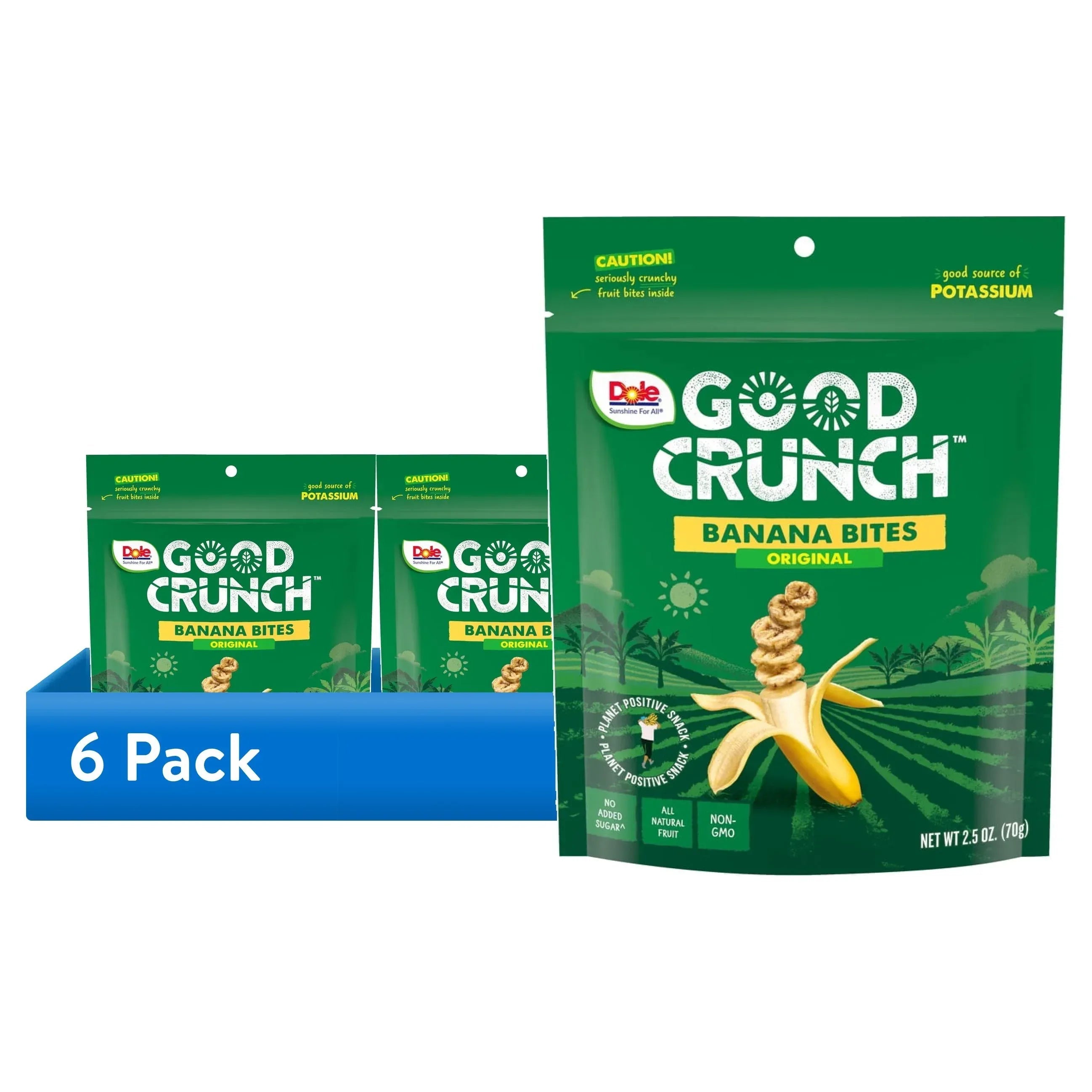 Dole Good Crunch Original Banana Bites, Made with All Natural Fruit, 2.5 oz
