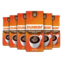 Dunkin' Original Blend ground coffee 6-pack bags, front view