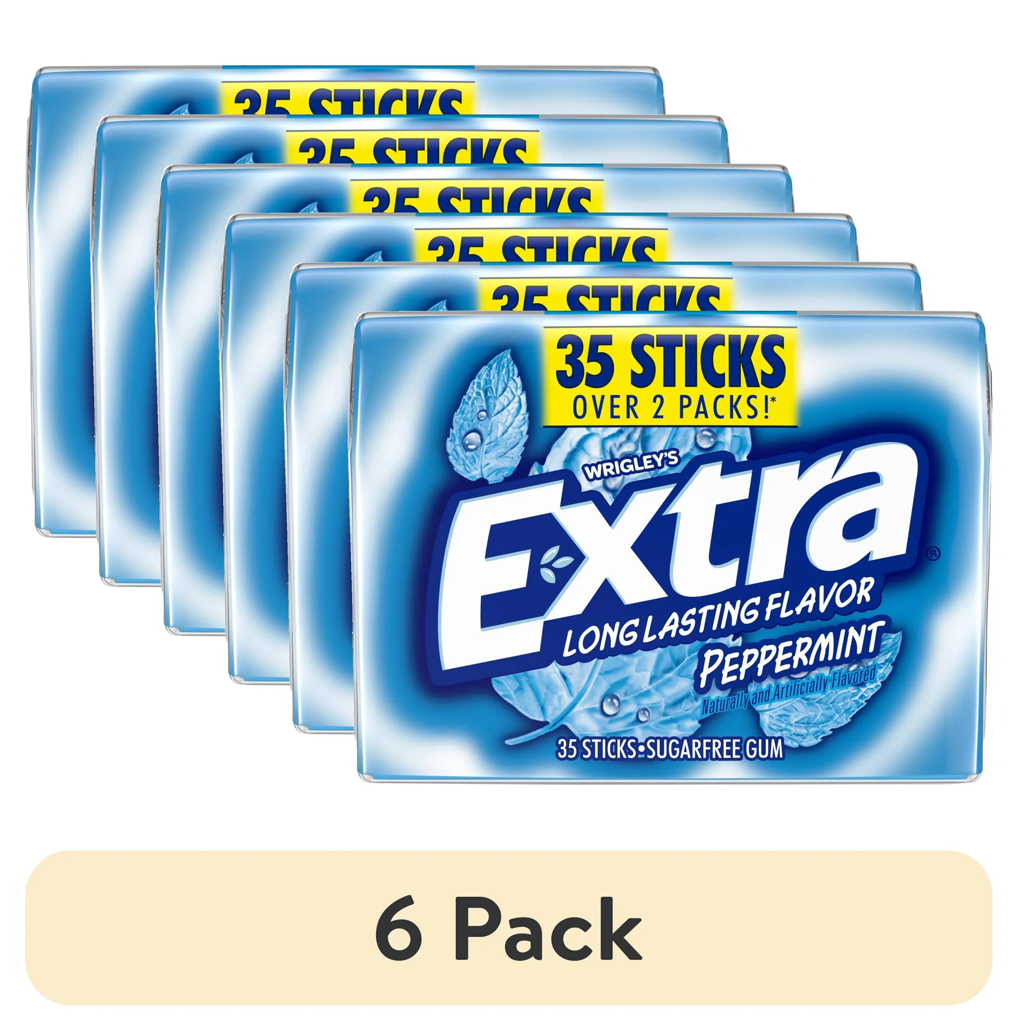 Extra Gum Peppermint Sugar Free Chewing Gum, Single Pack - 15 Stick