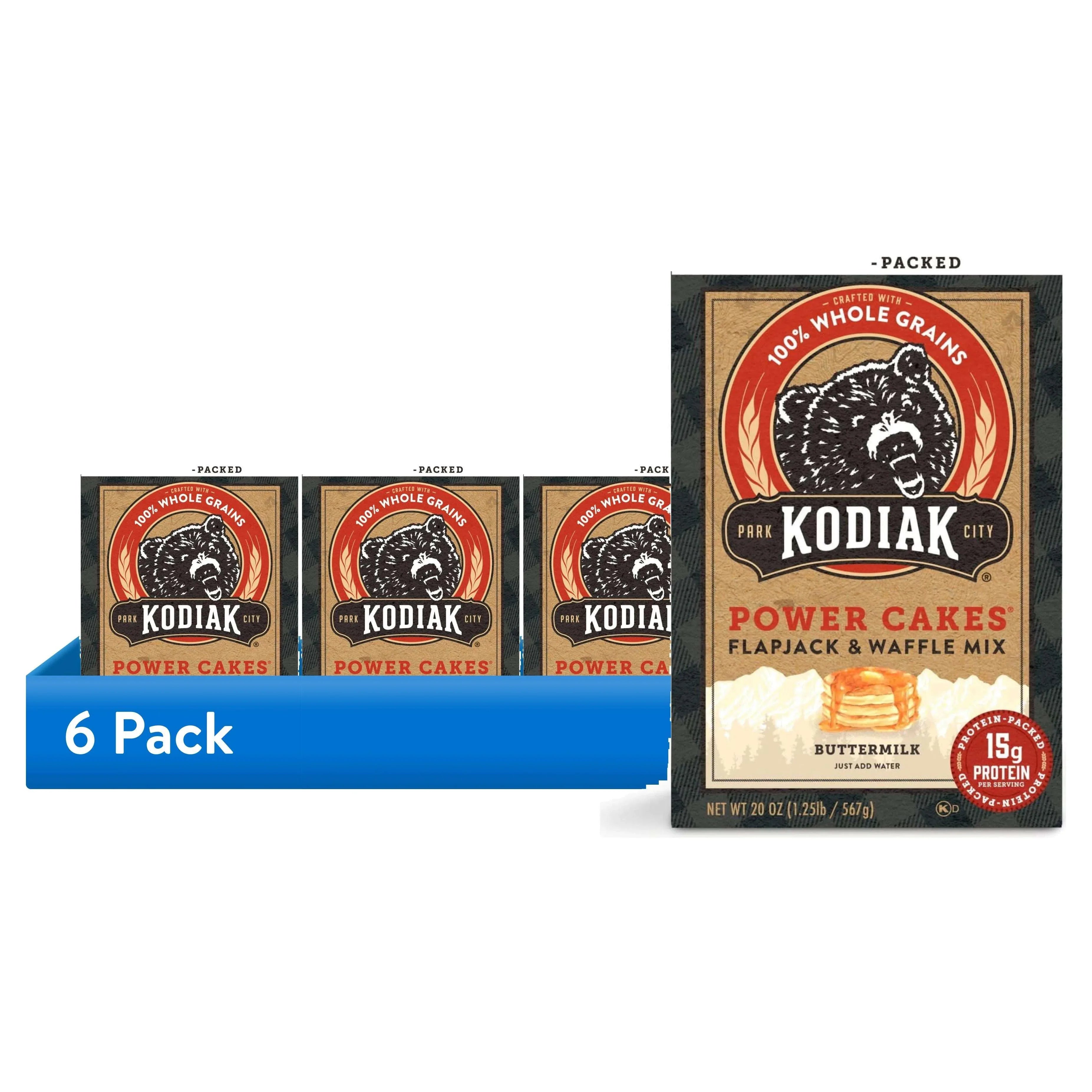 Kodiak Protein-Packed Power Cakes Buttermilk Pancake and Waffle Mix, 20 oz Box