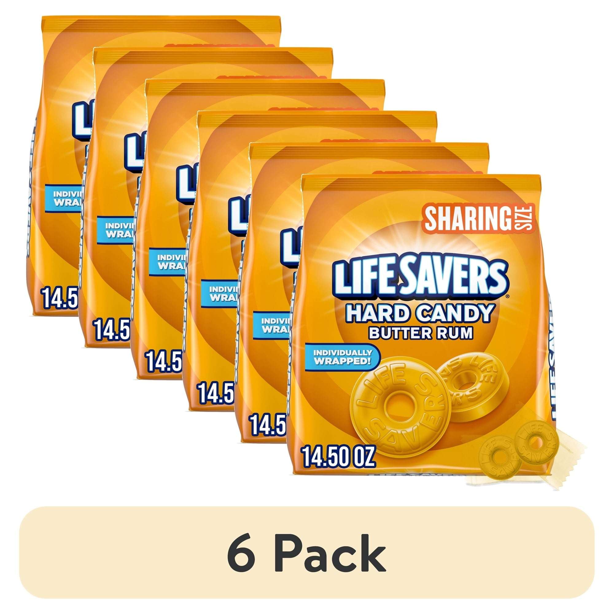 Life Savers Butter Rum Hard Candy Individually Wrapped, Sharing Size