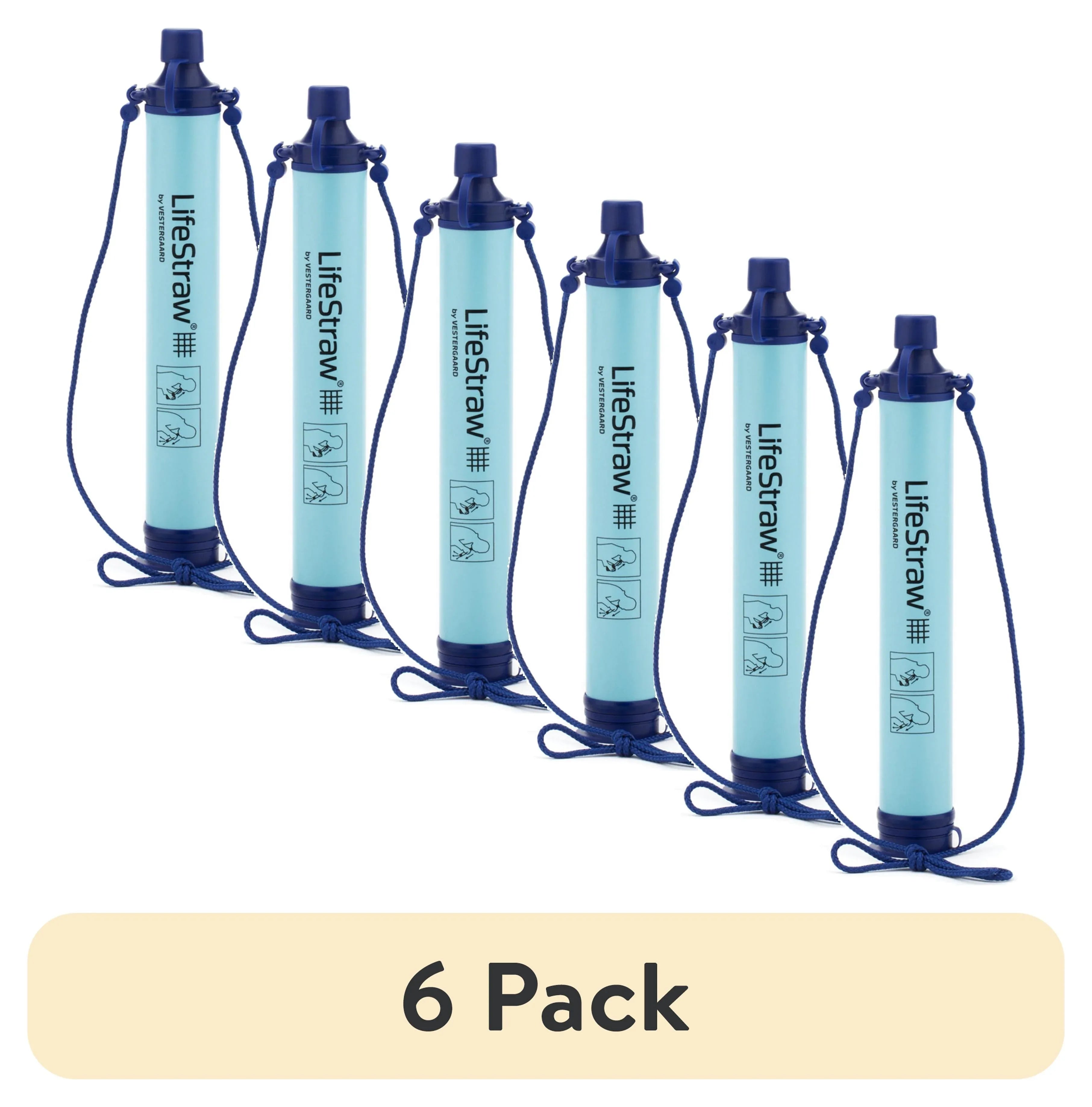 Lifestraw Personal Water Filter for Travel, Hiking, Camping and Survival - Blue - USA MEGA SHOP