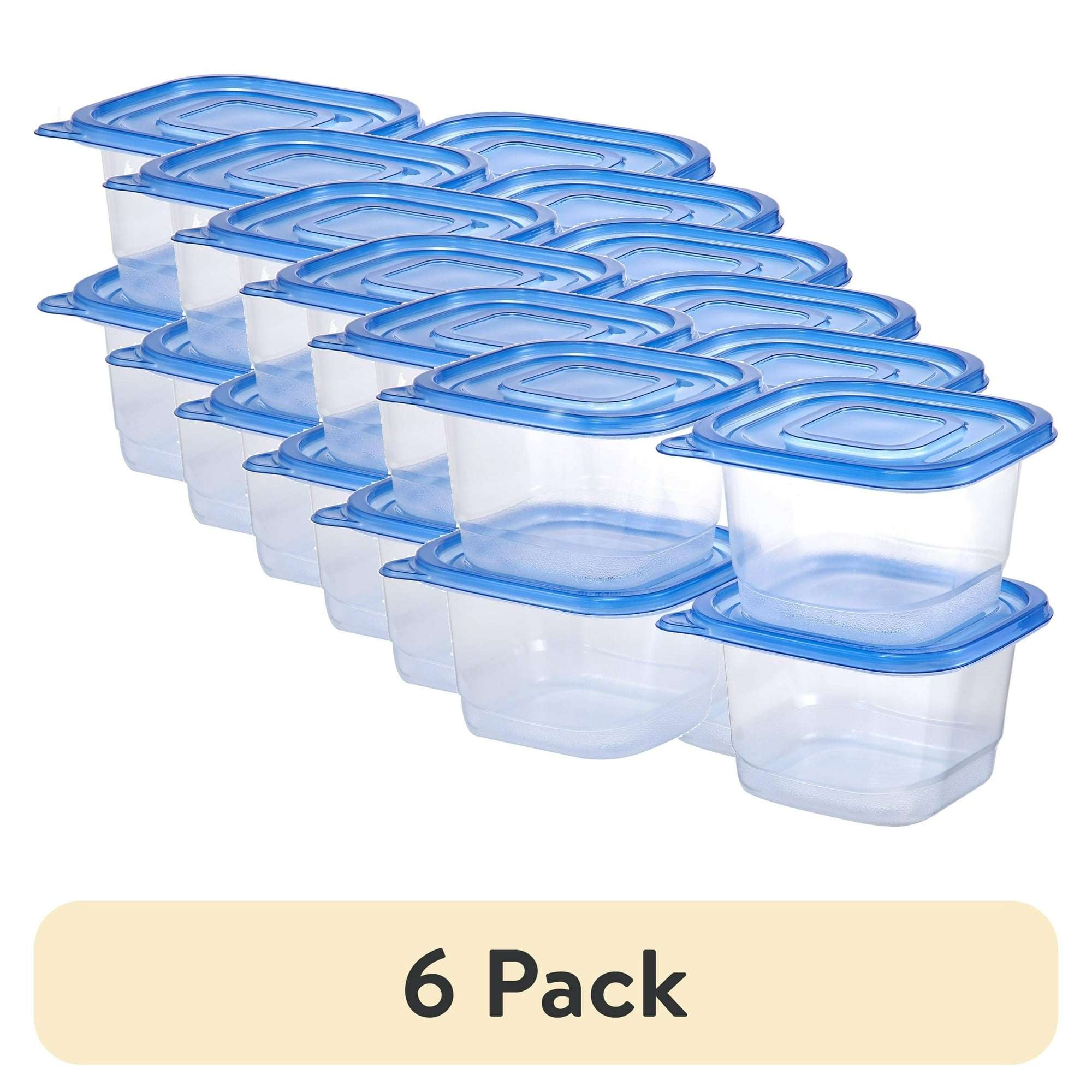 Mainstays 4 Pack 4.4Cup Plastic Square Food Storage Container