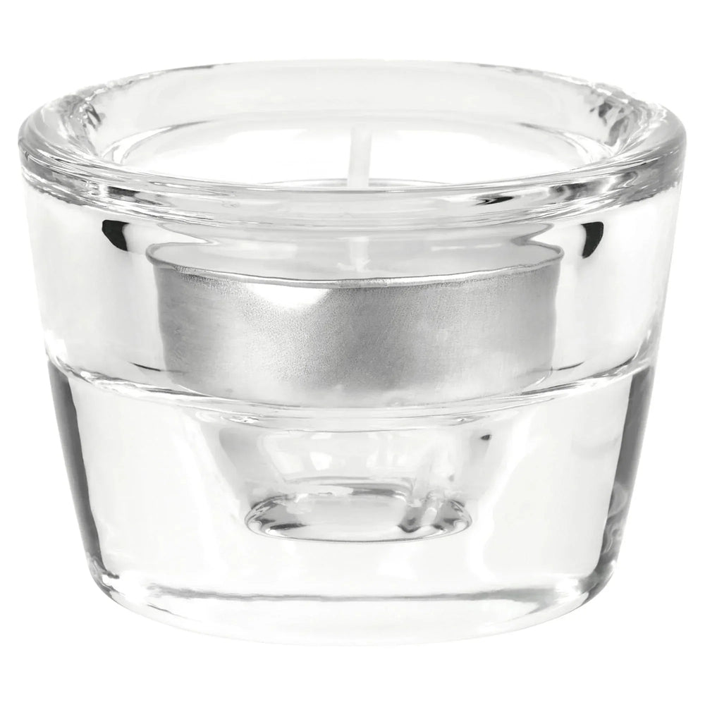 (6 pack) Mainstays Clear Glass Candleholder for Tealight and Taper Candles, 2 Inches - USA MEGA SHOP