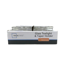 Mainstays glass tealight and taper holder box for clear glass candleholders