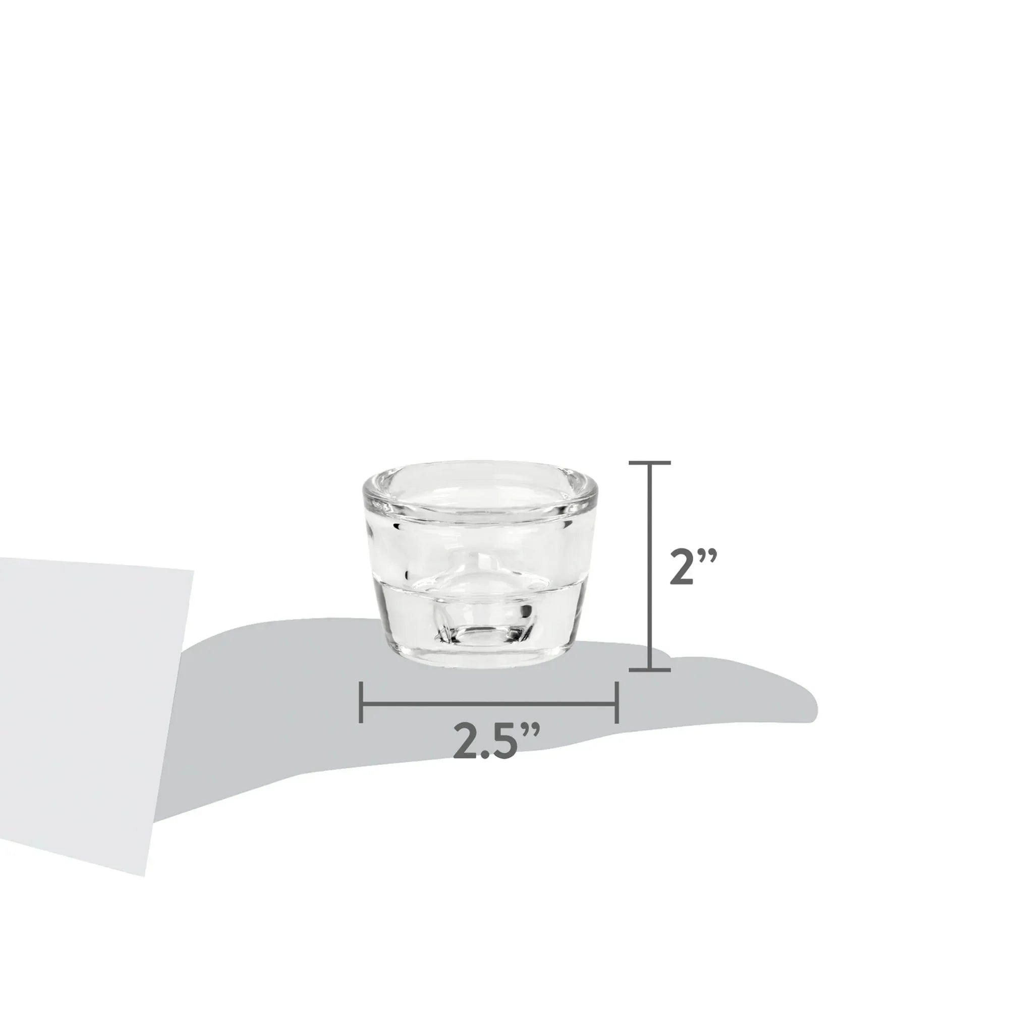 (6 pack) Mainstays Clear Glass Candleholder for Tealight and Taper Candles, 2 Inches