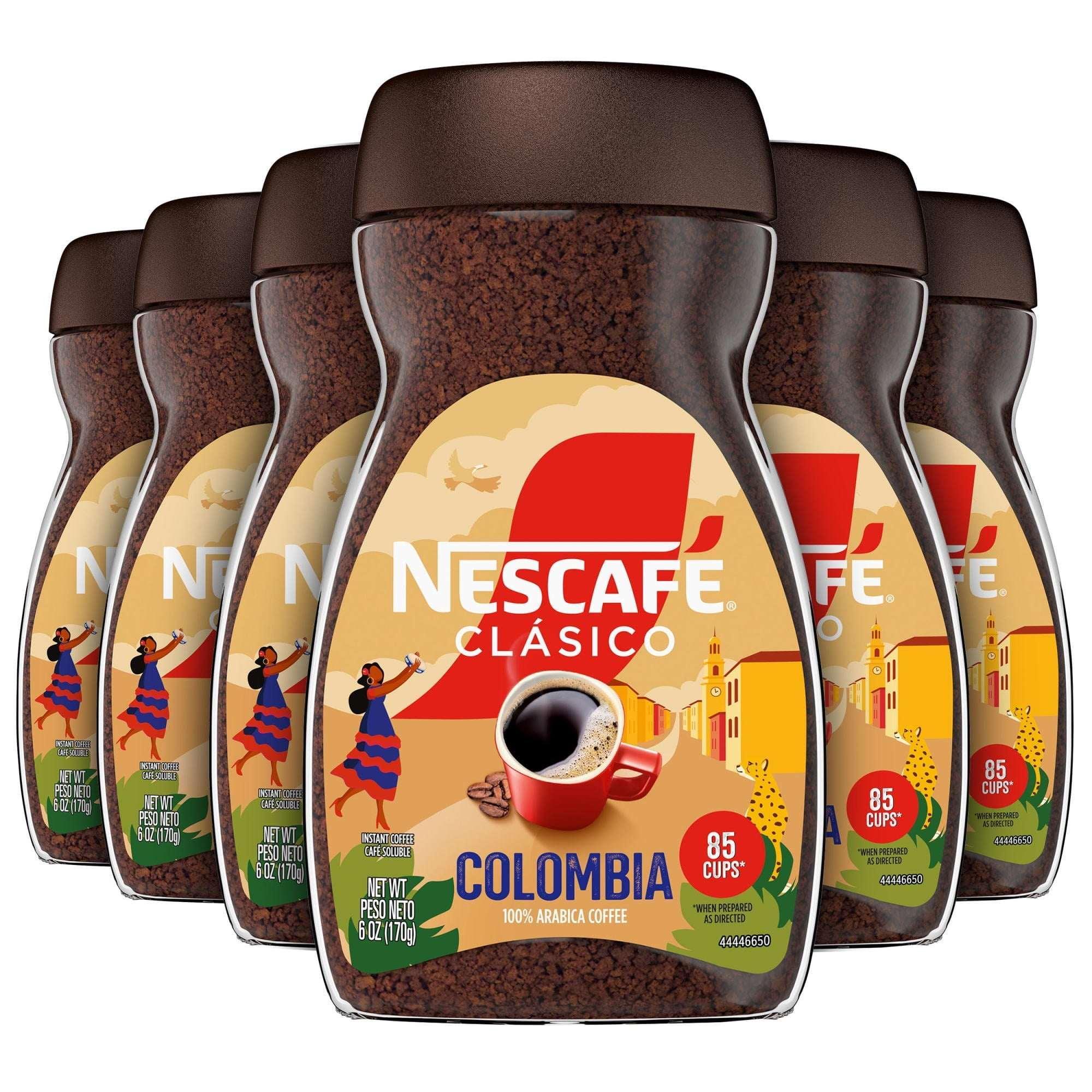 NESCAFÉ CLÁSICO Colombia, Medium Roast, Instant Coffee, 6 oz, 1 Jar