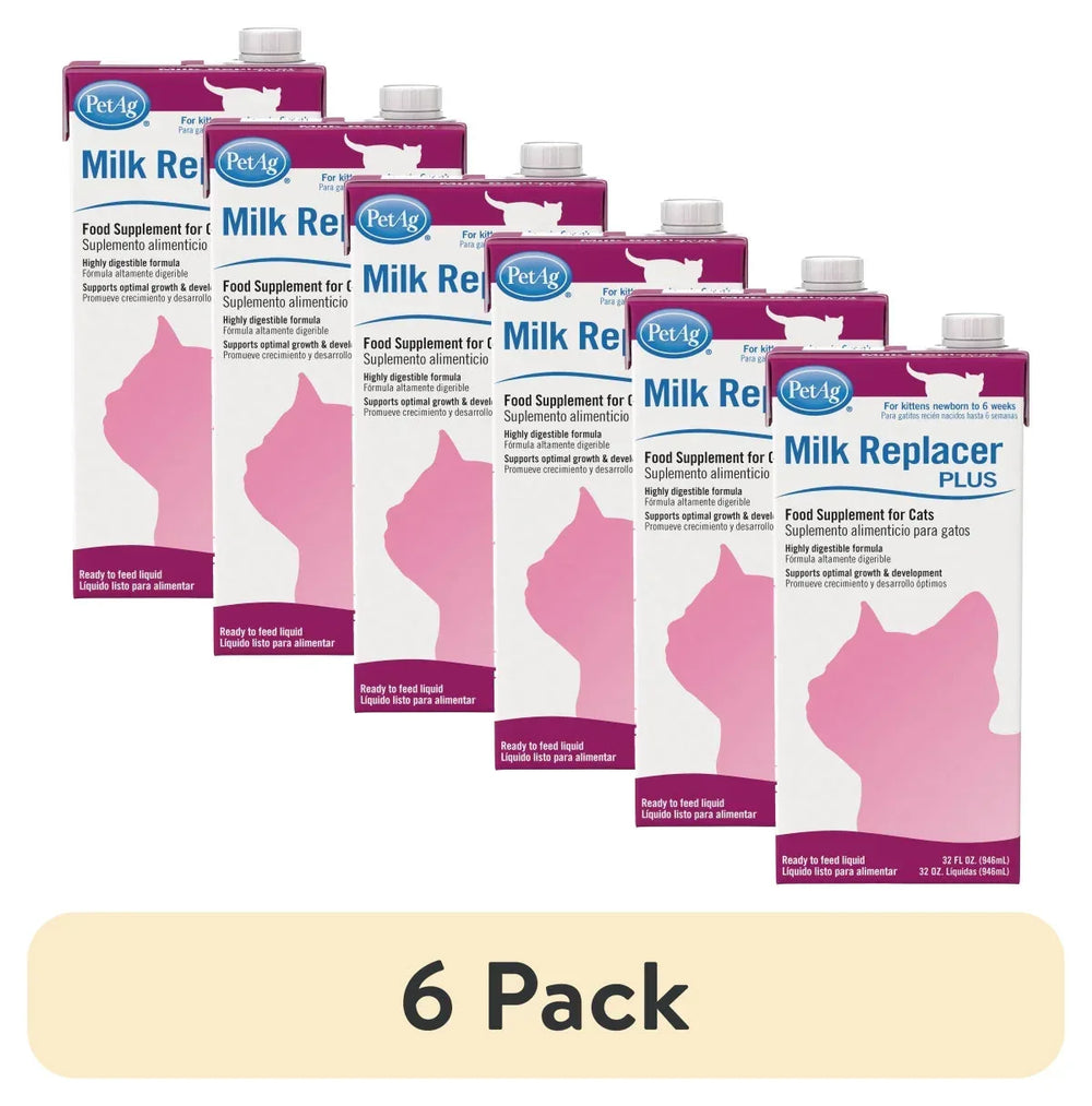 PetAg Milk Replacer Plus Liquid for Cats and Kittens, 32 fl oz - USA MEGA SHOP