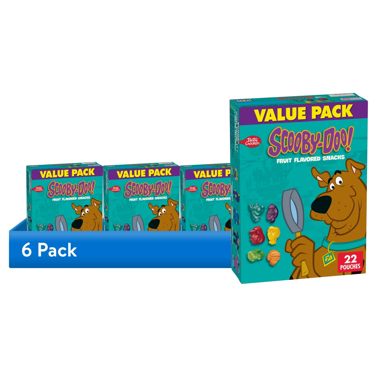 Scooby-Doo Fruit Flavored Snacks, Gluten Free, Kids Snacks, Value Pack, 22 Count, 17.6 oz