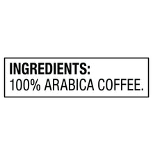 Ingredients label: 100% arabica coffee