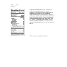 Sweet potato pie nutrition facts and ingredient label