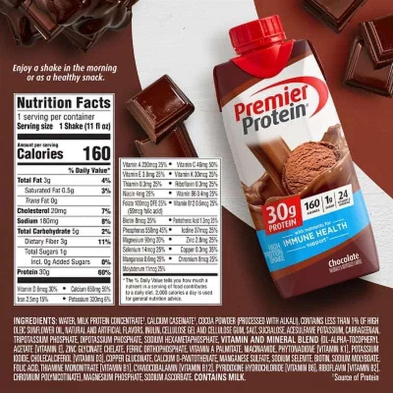 Premier Protein 30G High Protein Shake, Chocolate (11 Fl. Oz., 15 Pk)