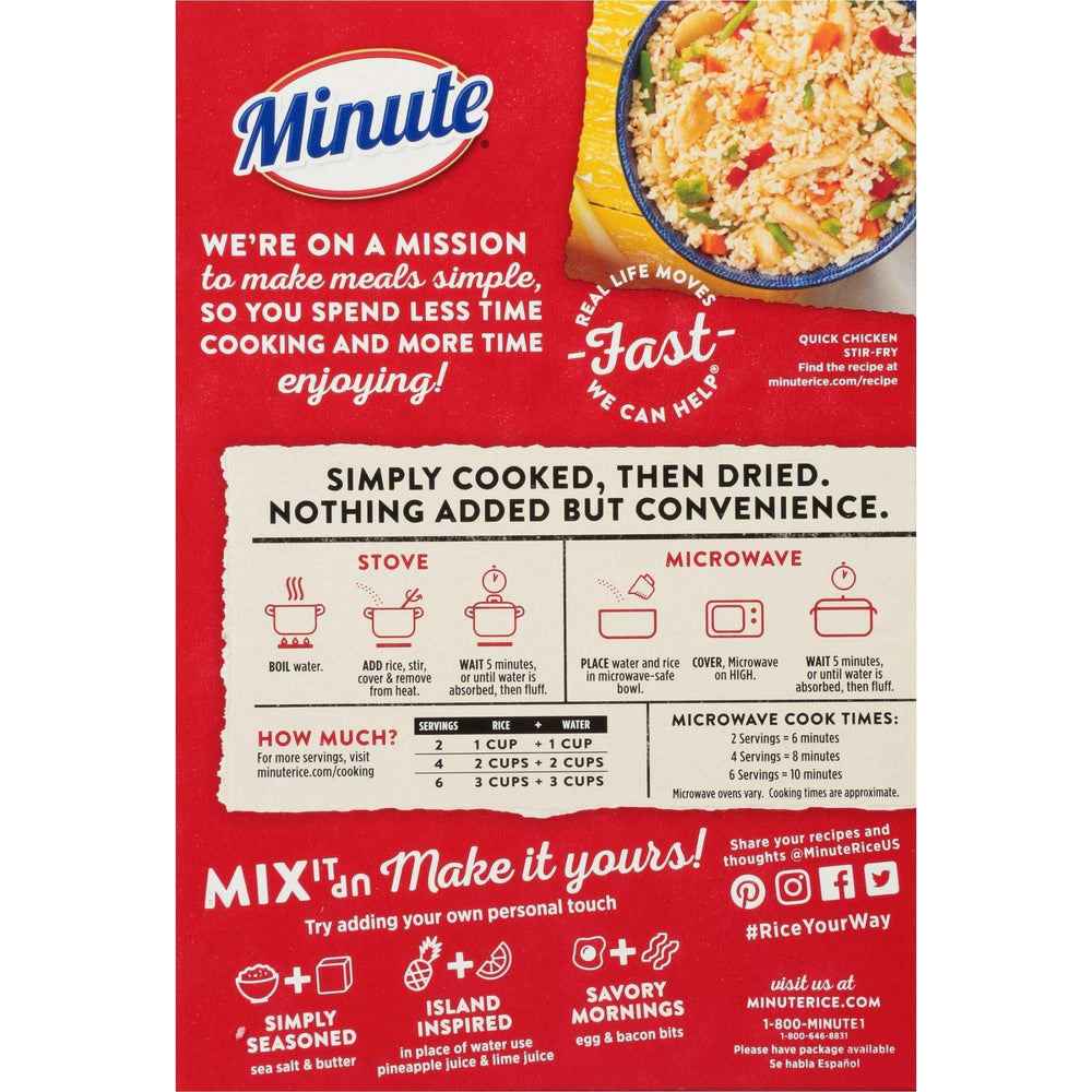 Minute Instant White Rice, Light and Fluffy, Gluten Free, 14 oz - USA MEGA SHOP