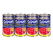 GOYA red kidney beans 8-pack cans with blue labels