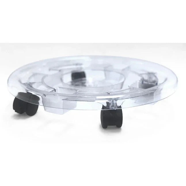 Style Selections 12-in L x 12-in D x 3-in H Clear Plant Caddy - USA MEGA SHOP