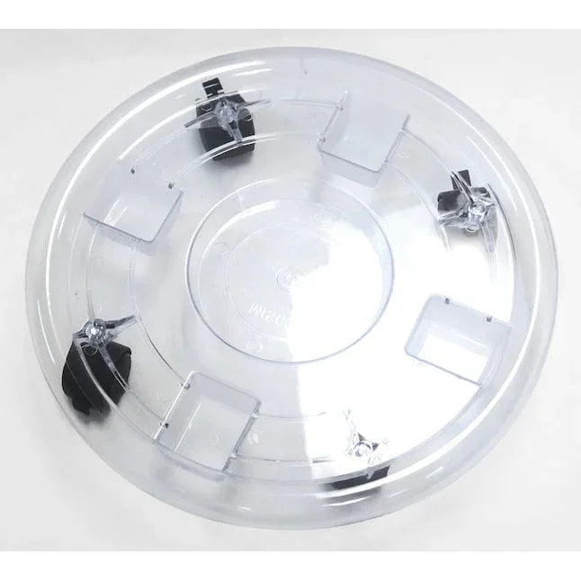 Style Selections 16-in L x 16-in D x 3.34-in H Clear Plant Caddy - USA MEGA SHOP
