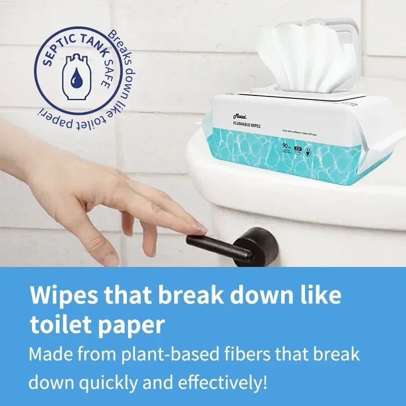 Mioszzi XL Flushable Toilet Wet Wipes For Adults Unscented Aloe 270wipes - USA MEGA SHOP