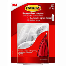 Command medium designer hooks value pack with 14 hooks and 20 medium strips, 3M brand