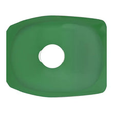 Green dishwashing liquid bottle with circular carry handle cutout
