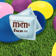 Fun Size chocolate candy wrappers with M&M's Fun Size logo