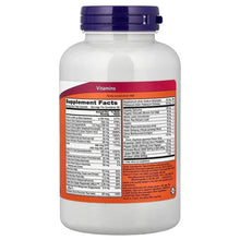 NOW EcoGreen Multi supplement bottle with back label Supplement Facts panel