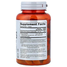 Tribulus tablets supplement bottle back label with Supplement Facts nutrition table