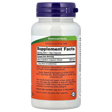 Maca supplement bottle back label with Supplement Facts and 500 mg per serving